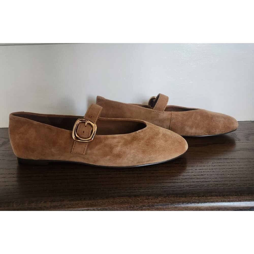 NEW Madewell The Remy Mary Jane Flats 100% Suede Dried Acorn Tan Brown 7